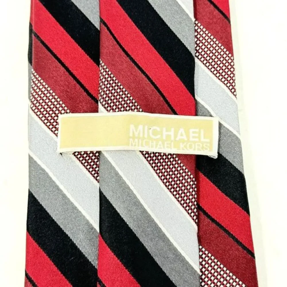 Michael Kors Multi Color Striped‎ Men's Necktie 100% Silk 3.5